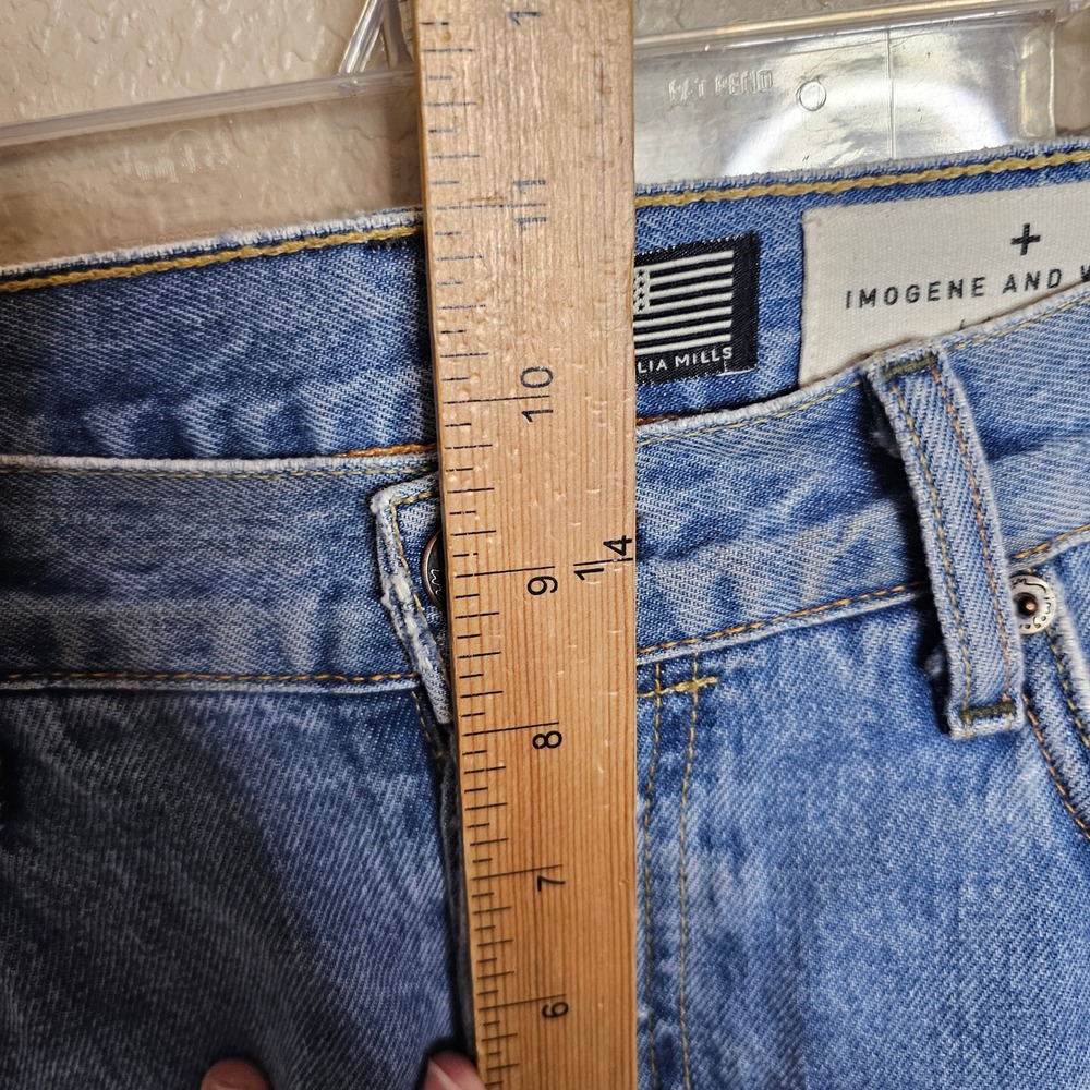 Imogene and Willie Barton Slim Straight Selvage denim Light Wash Jeans 30x30 - Picture 7 of 14